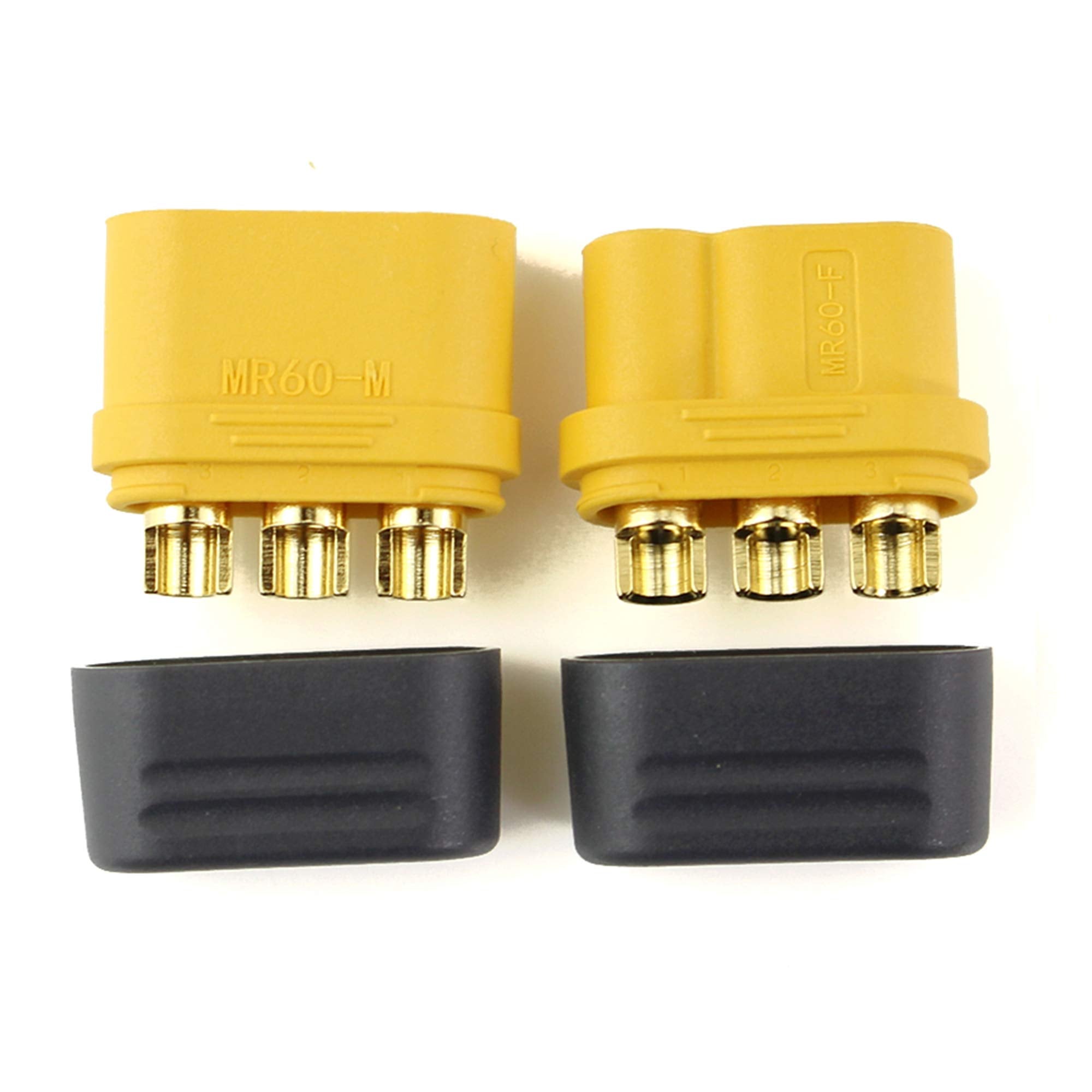 Amass MR60 - 3.5mm 3 Pin Connector (60A) Male/Female (5 sets/bag)-Amass-K & A Electronics