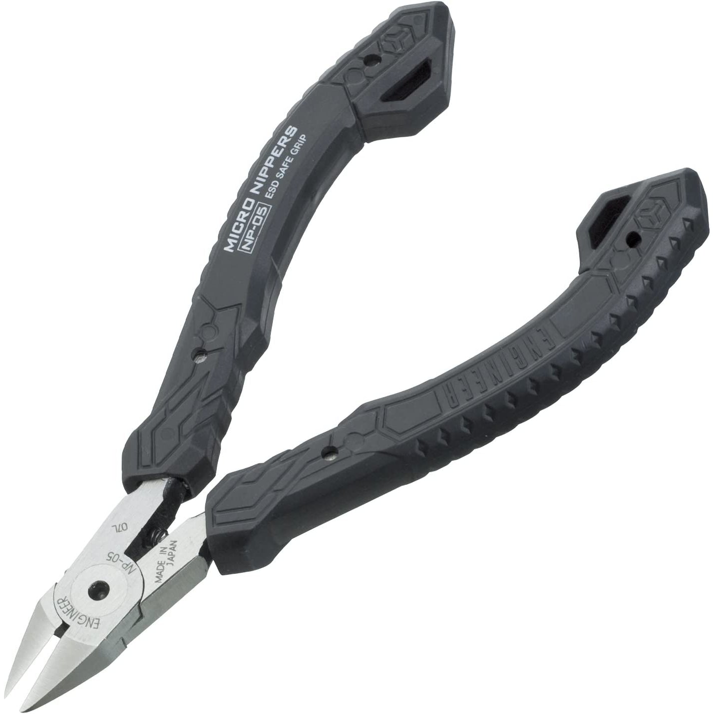Engineer NP-05 ESD-Safe Diagonal Micro Nippers for Cutting Plastic-ENGINEER INC.-K & A Electronics