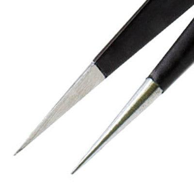 Engineer PTZ-61 Fine Tip Black Coated ESD Tweezers-ENGINEER INC.-K & A Electronics