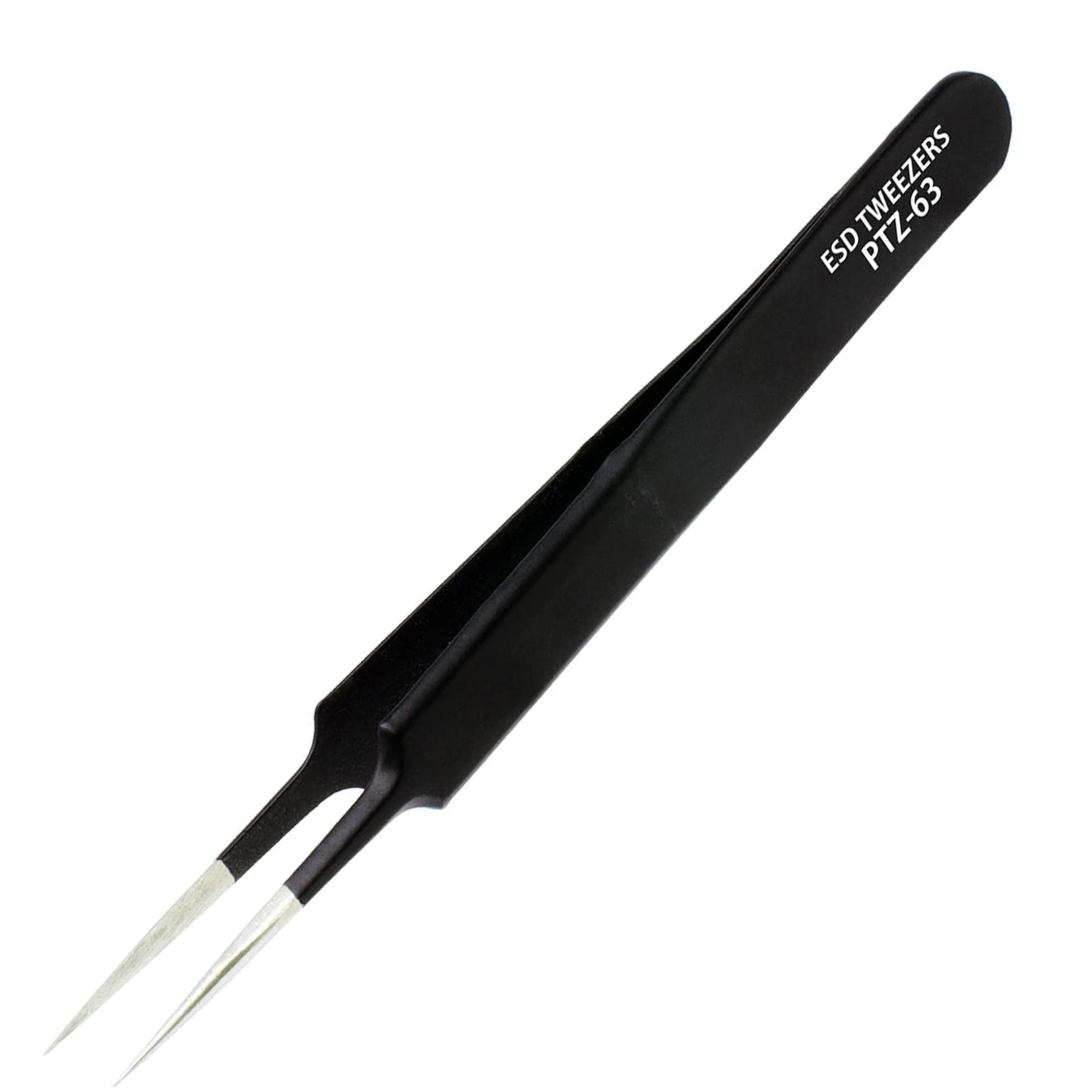Engineer PTZ-63 Type GG Tip Black Coated ESD Tweezers-ENGINEER INC.-K & A Electronics