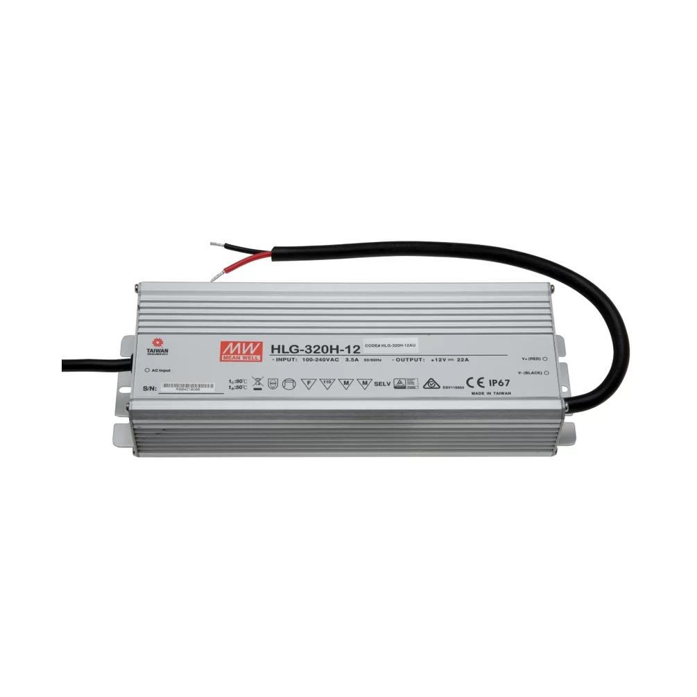 MEAN WELL HLG-320H-12A 12V 22A (264W) IP67 Rugged LED Driver-MEAN WELL-K & A Electronics