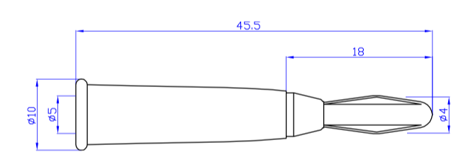 Amass 25.402 - 4 mm Banana Plug with Solder Connection