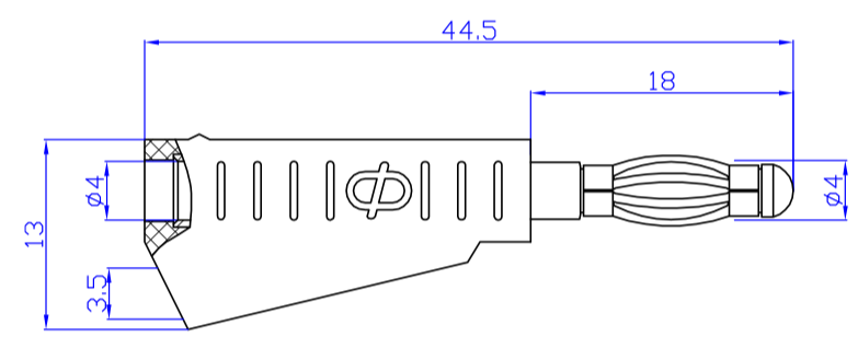 Amass 25.426 - Solder-Termination 4 mm Stackable Banana Connector