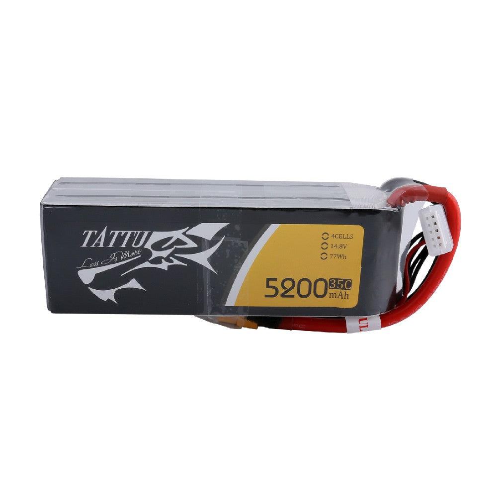 Tattu 5200mAh 14.8V 35C 4S1P Lipo Battery Pack with XT60 Plug-Tattu-K & A Electronics
