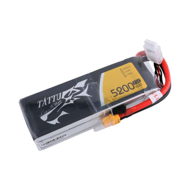 Tattu 5200mAh 14.8V 35C 4S1P Lipo Battery Pack with XT60 Plug-Tattu-K & A Electronics
