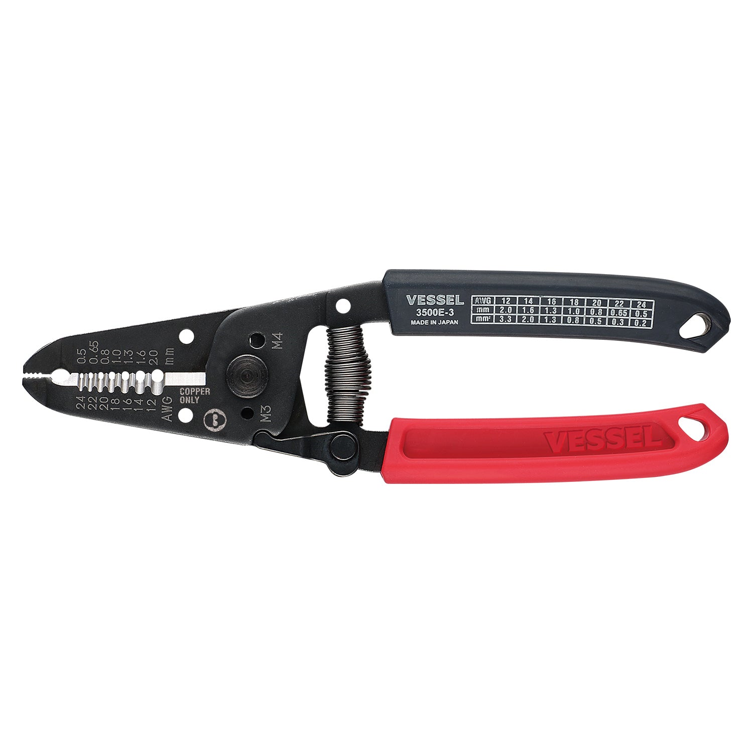 VESSEL 3500E-3 0.5-2mm Wire Stripper & Cutter