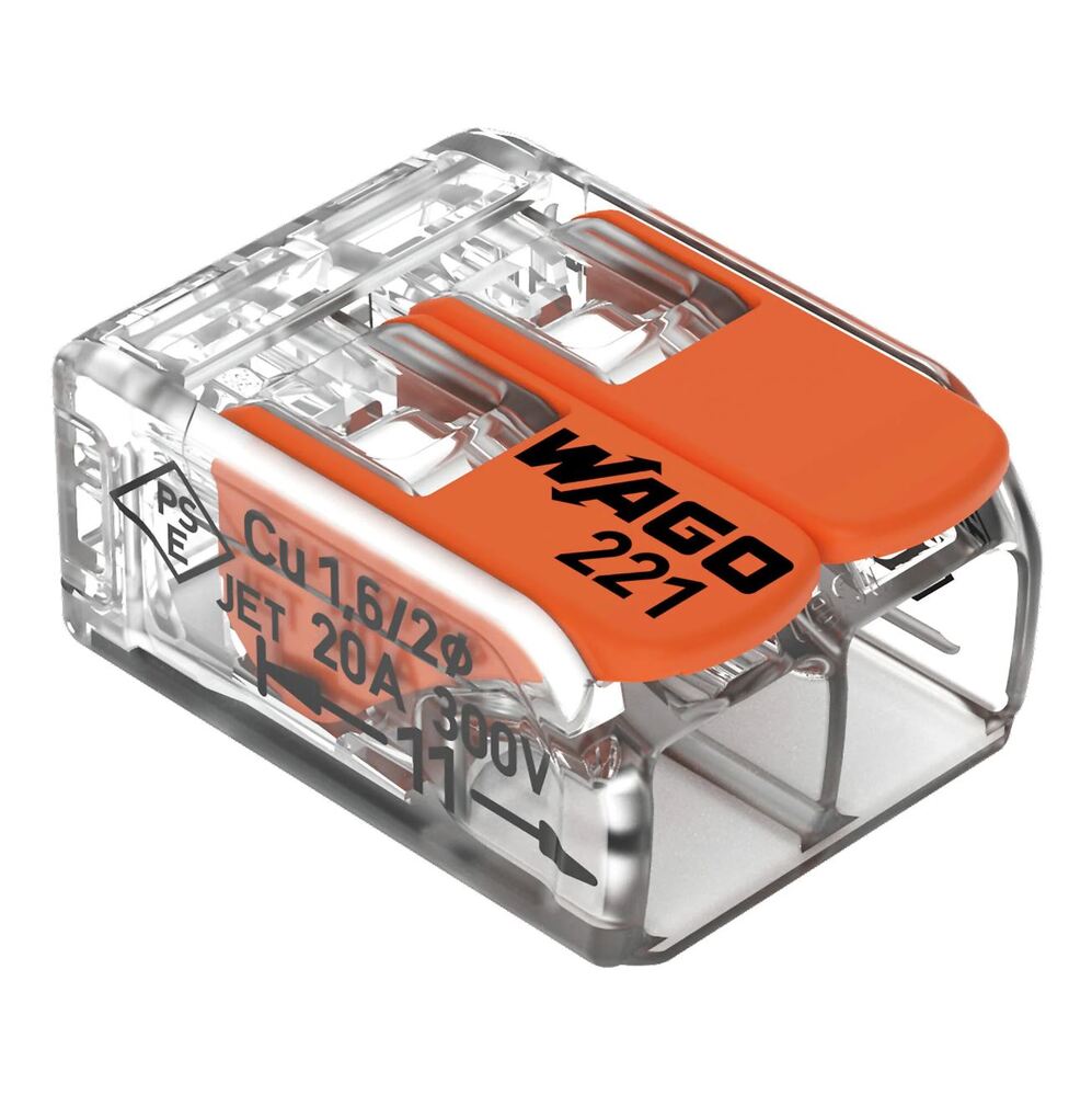 WAGO 221-412 4mm 2 Conductor Compact Splicing Connector-WAGO-K & A Electronics