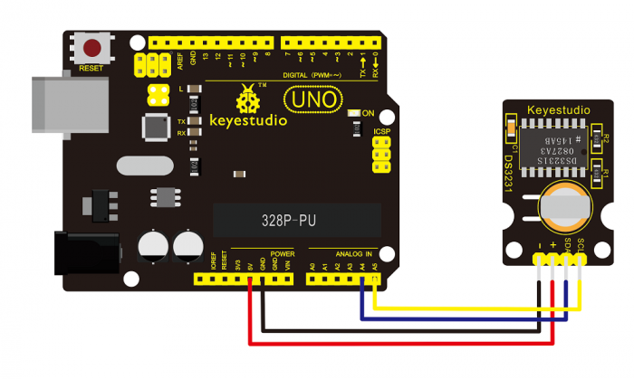 Keyestudio DS3231 High Precision I2C Real Time Clock Module