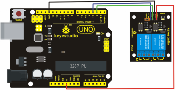 Keyestudio 2-channel 5V Relay Module