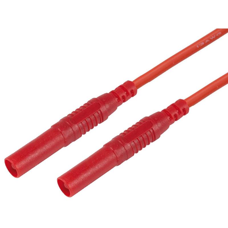 Amass Banana Straight Plugs 4.0mm with Wire 1.0mm2 CATIII 1000V/19A 100cm