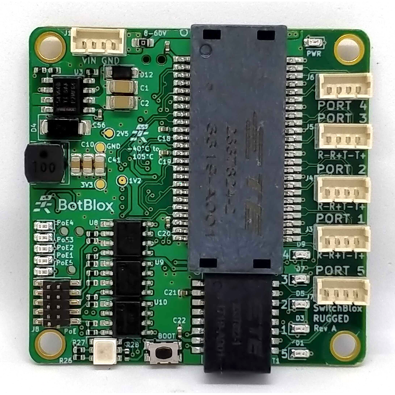 BotBlox SwitchBlox Rugged -50°C to +110°C Ethernet Switch