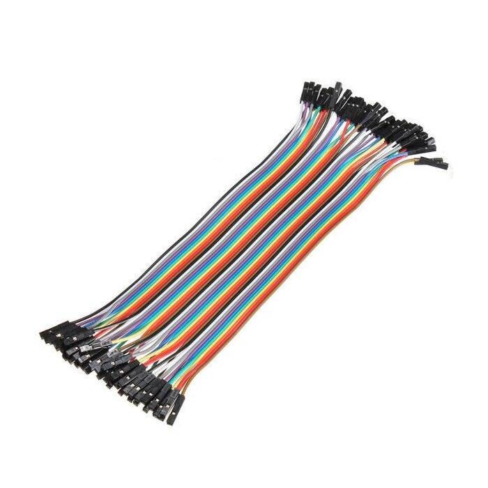 Female to Female Jumper Cable – 2.54mm Dupont - 40 pack - 20cm