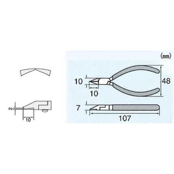 Engineer NS-06 Micro Flush Side Cutters (Nippers)-ENGINEER INC.-K &amp; A Electronics