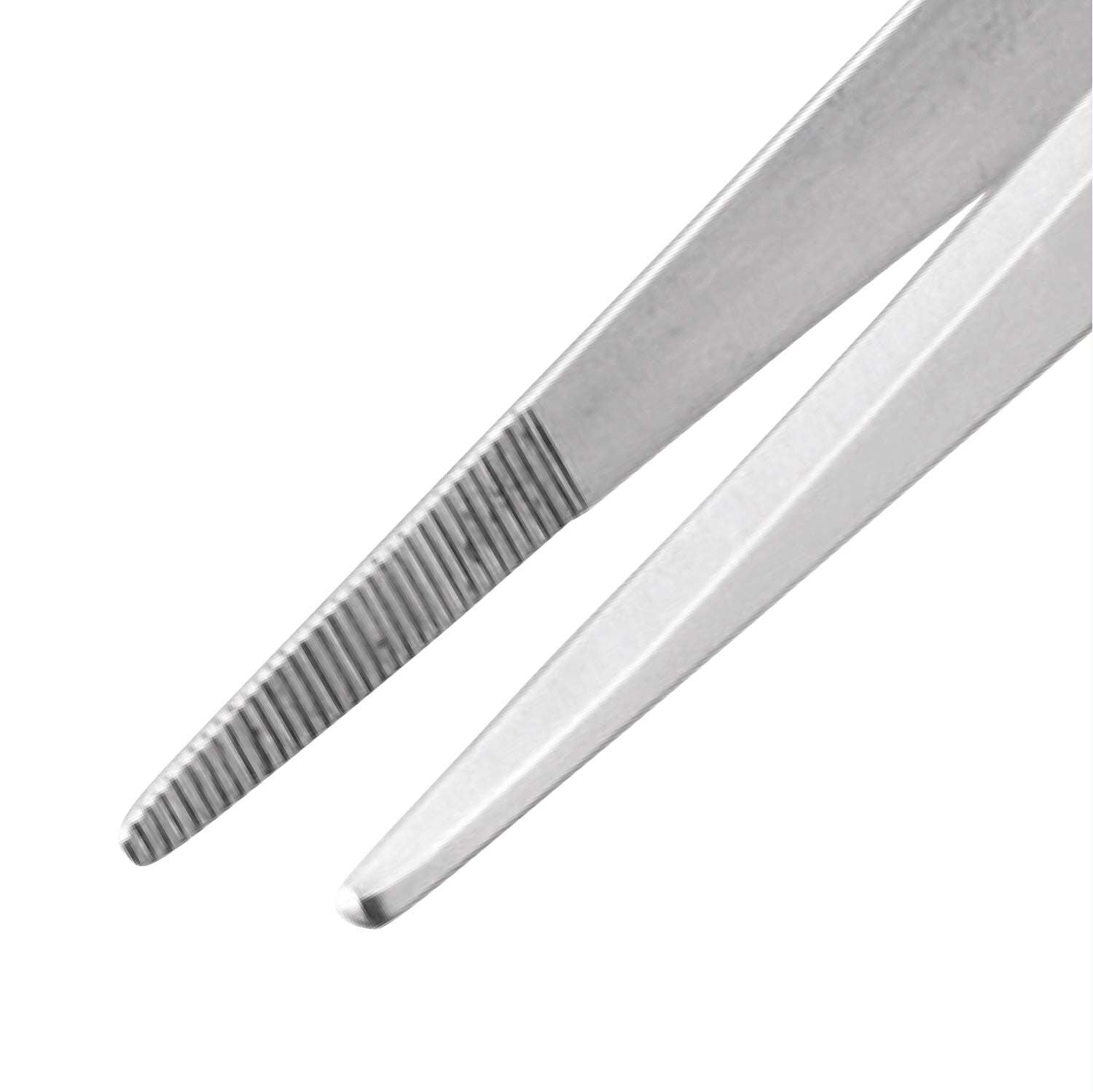 Engineer PT-09 Stainless Steel Serrated Inside Point Tweezers (130mm)-ENGINEER INC.-K &amp; A Electronics