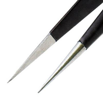 Engineer PTZ-61 Fine Tip Black Coated ESD Tweezers-ENGINEER INC.-K &amp; A Electronics