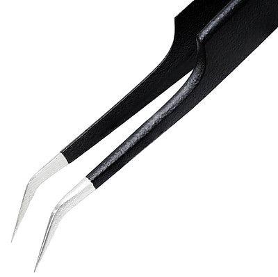 Engineer PTZ-64 Bent Nose Black Coated ESD Tweezers-ENGINEER INC.-K &amp; A Electronics