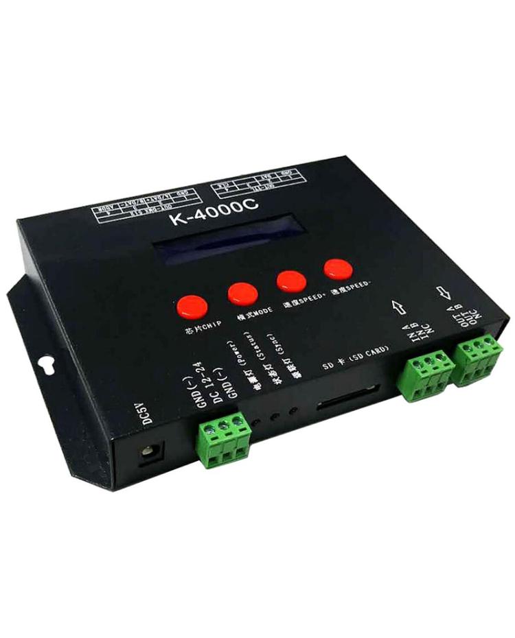 K-4000C 4 Ports SD Card LED Pixel Controller for SPI/DMX RGB/RGBW Strips