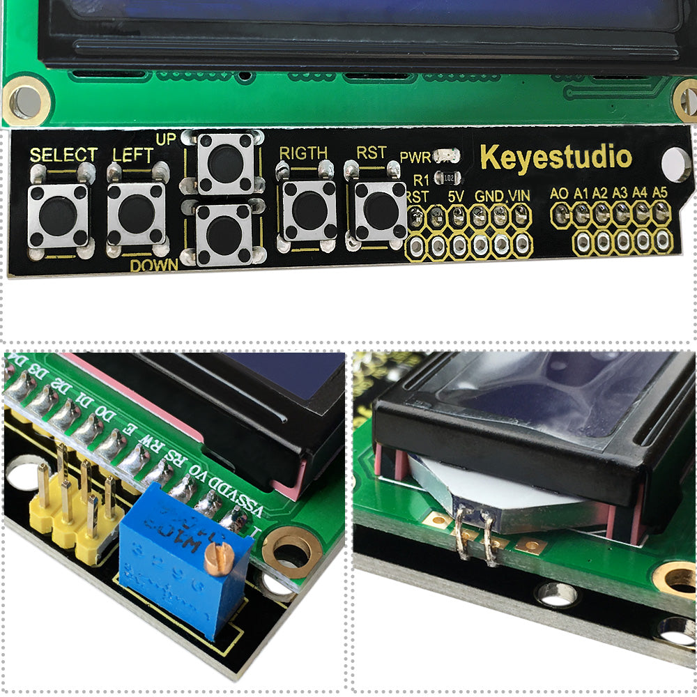 Keyestudio 1602LCD Keypad Shield