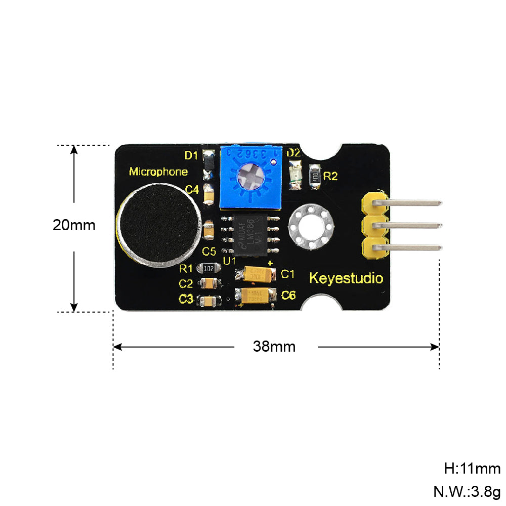 Keyestudio Analog Microphone Sound Noise Sensor