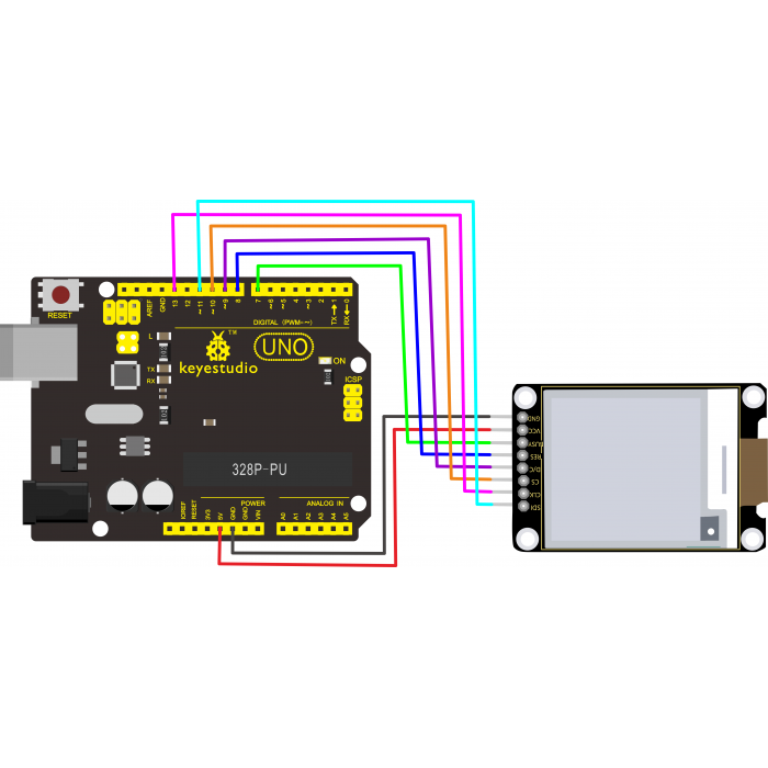 Keyestudio E-Ink Screen Module 1.54 Inch