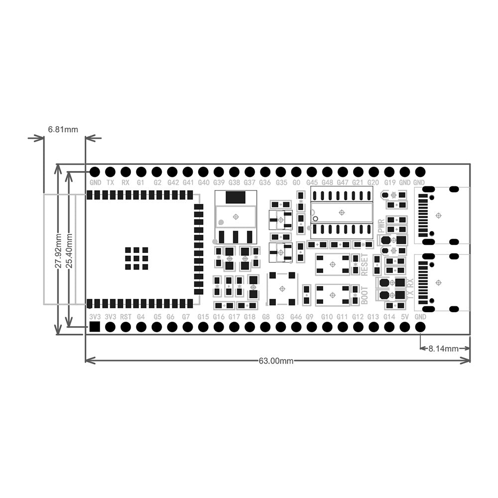 Keyestudio ESP32-S3-N16R8 (WROOM) SRAM AI Development Board