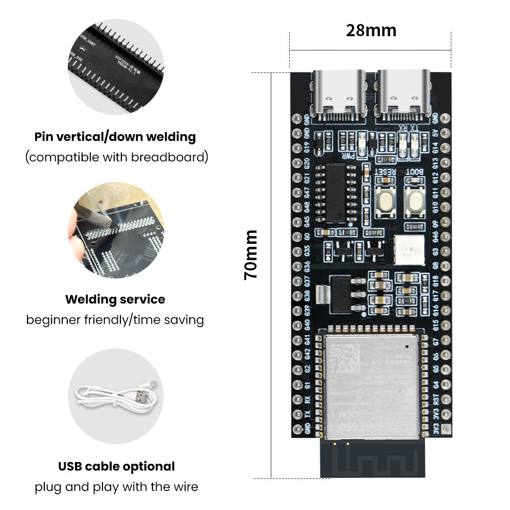 Keyestudio ESP32-S3-N16R8 (WROOM) SRAM AI Development Board
