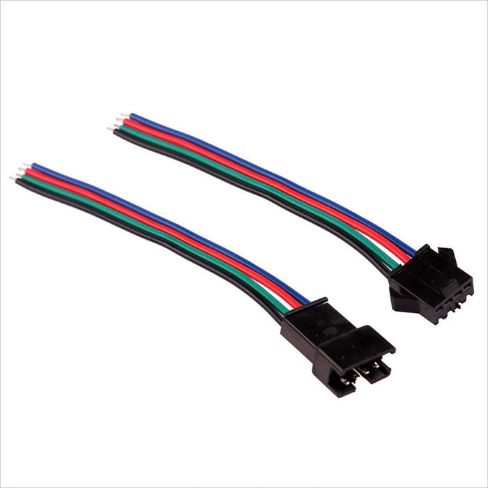 4PIN Male/Female JST-SM Locking Pigtail Connector for RGB LED Light Strips