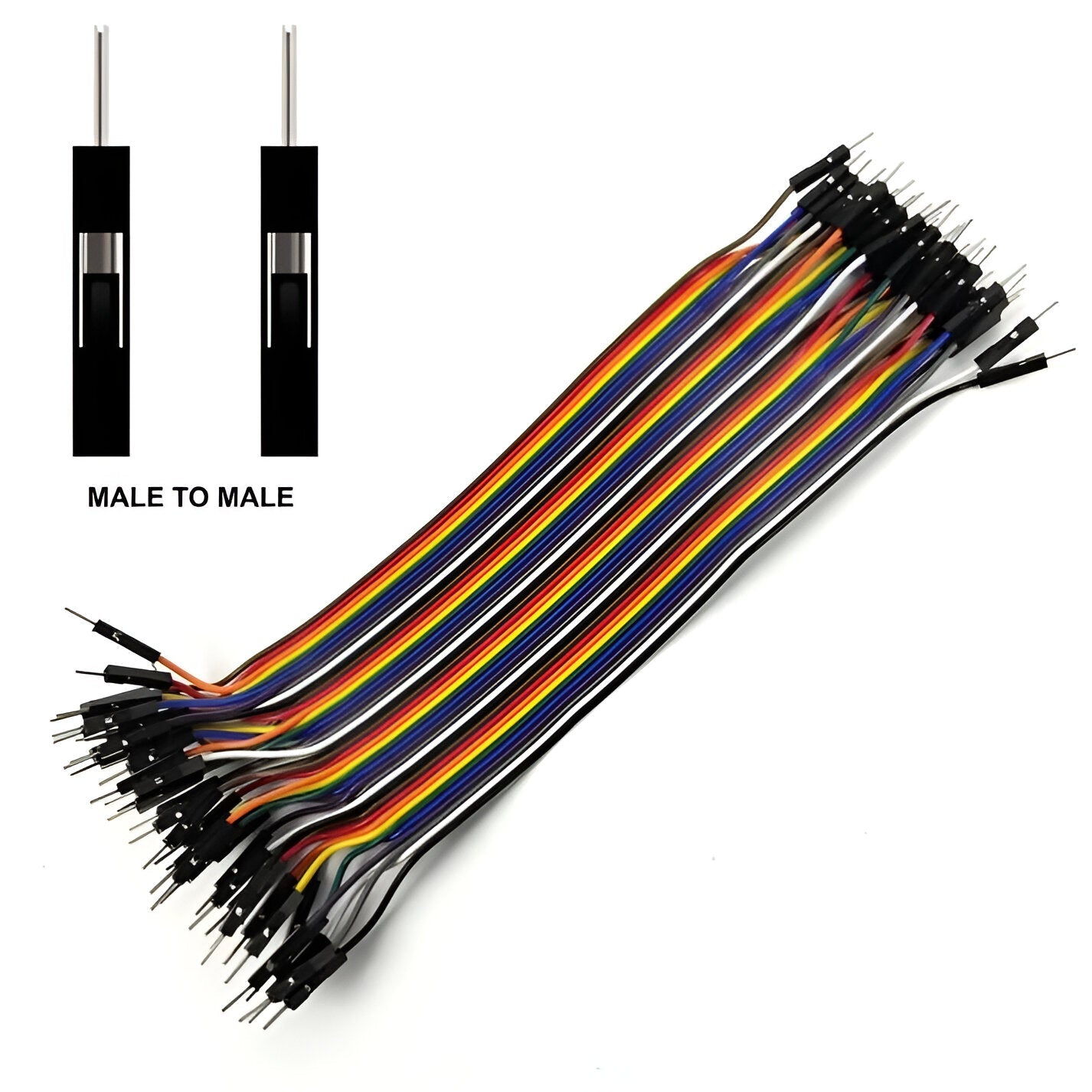 Male to Male Jumper Cable – 2.54mm Dupont - 40 pack - 20cm