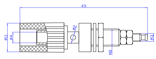 Amass 24.826 - 4 mm Banana Socket Binding Post (Panel-Mount)