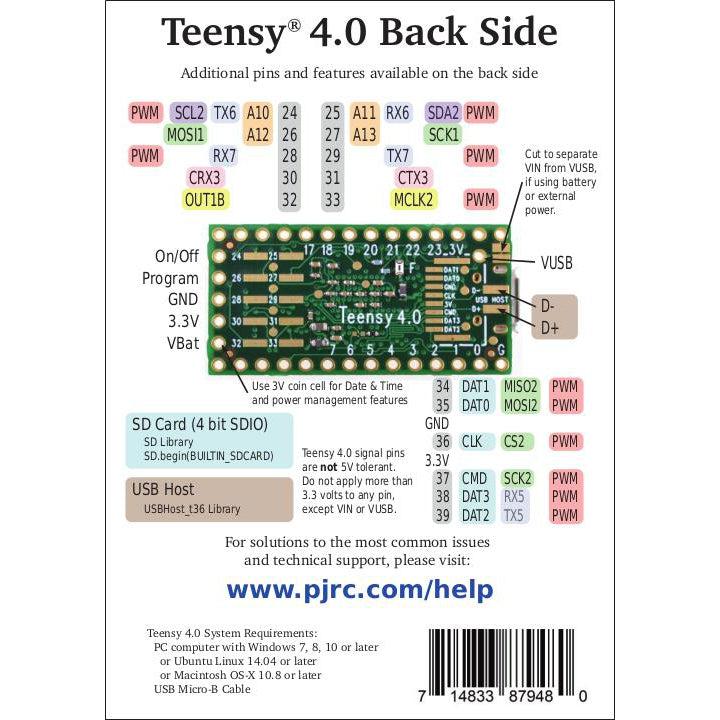 Teensy 4.0 Development Board-PJRC-K &amp; A Electronics