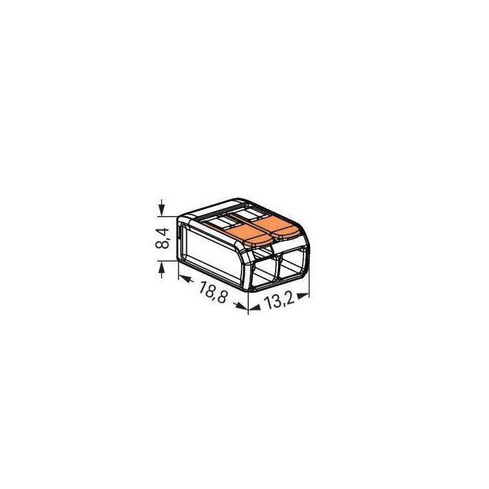 WAGO 221-412 4mm 2 Conductor Compact Splicing Connector-WAGO-K &amp; A Electronics