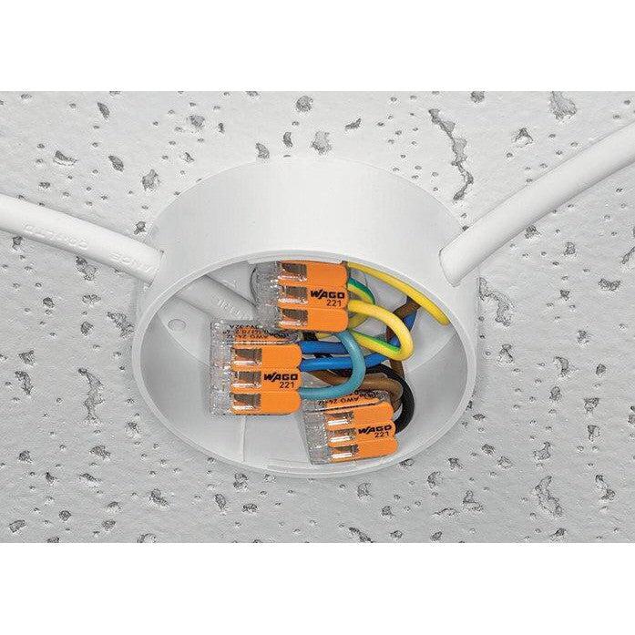 Wago 4mm2 3-Conductor Compact Splicing Connectors, Jar of 50 - Kirby Wago 4mm2 3-Conductor Compact Splicing Connectors, Jar of 50 - Kirby