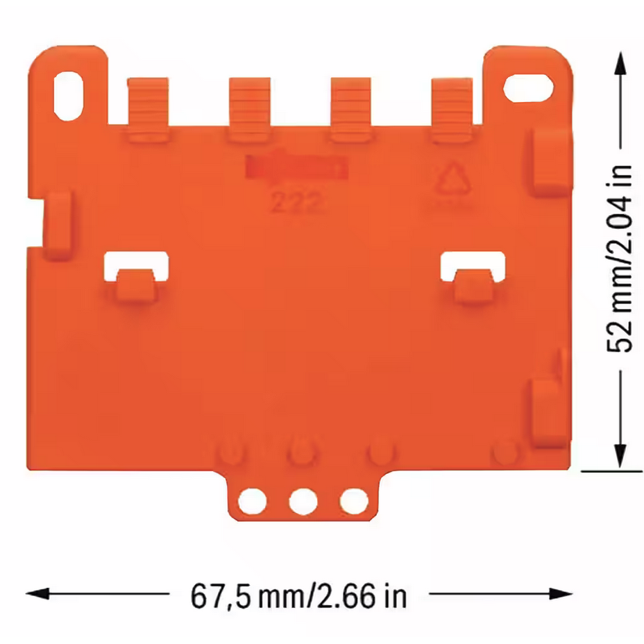 WAGO 222-505 Strain Relief Plate for Mounting Carrier-WAGO-K &amp; A Electronics