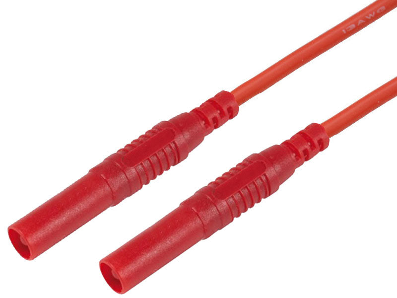 Amass Banana Straight Plugs 4.0mm with Wire 1.0mm2 CATIII 1000V/19A 100cm