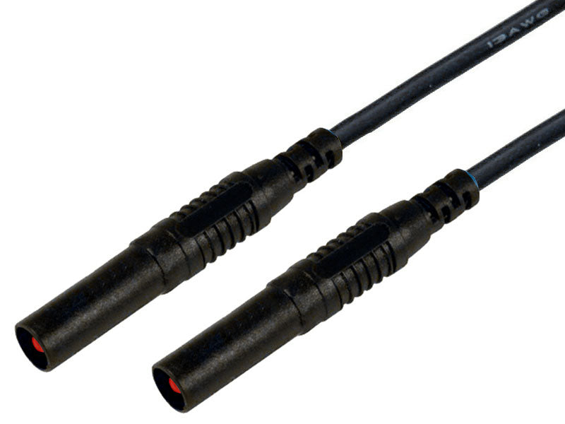 Amass Banana Straight Plugs 4.0mm with Wire 1.0mm2 CATIII 1000V/19A 100cm
