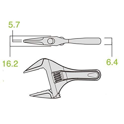 Fujiya KUROKIN FLS-43-BG Adjustable Wrench Short Type