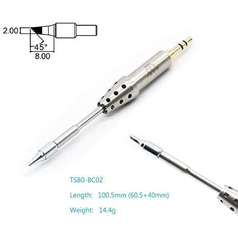 Miniware TS-BC02 Soldering Tip for TS80 Soldering Iron-Miniware-K and A Electronics