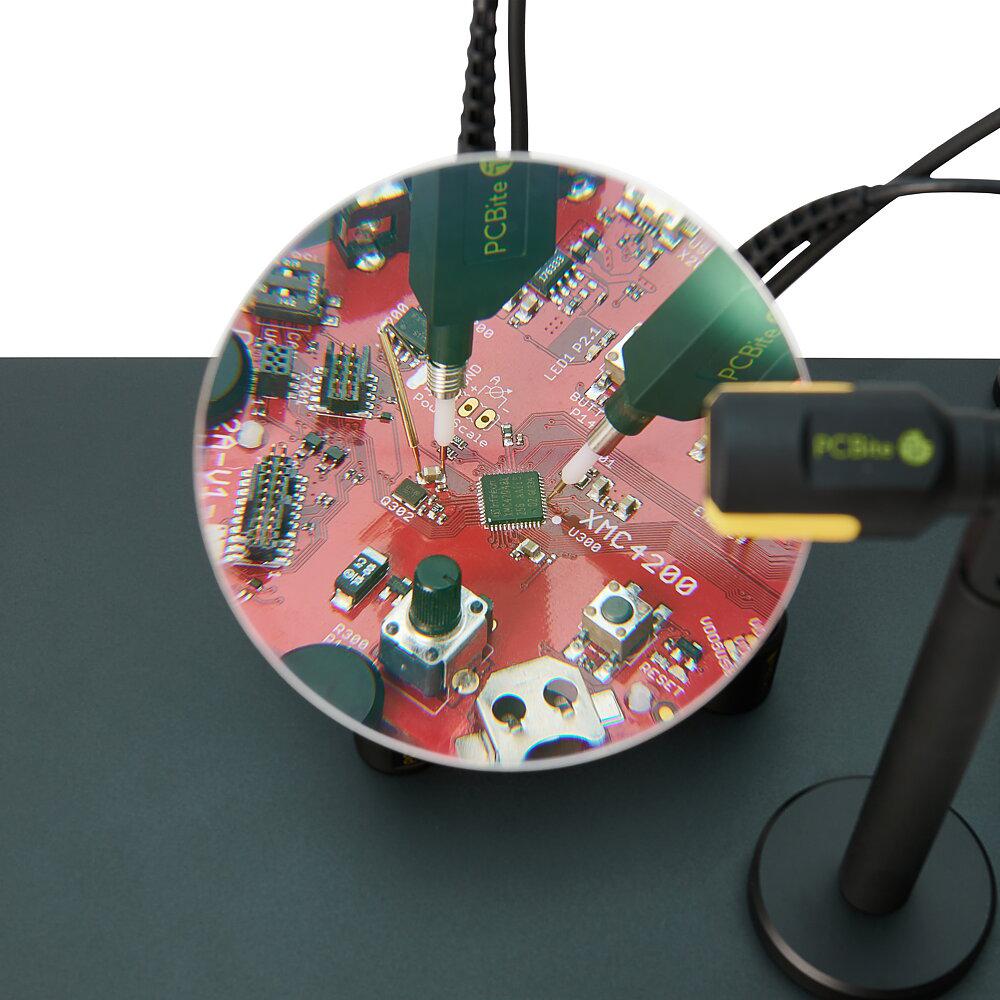 PCBite kit with 2x SQ200 200 Mhz handsfree oscilloscope probes-sensepeek-K and A Electronics